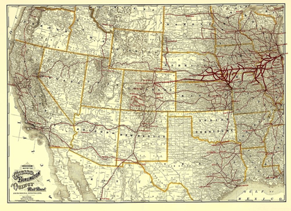 Picture of CHICAGO, BURLINGTON AND QUINCY RAILROAD 1881