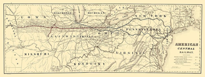 Picture of AMERICAN CENTRAL RAILWAY - BIEN 1886