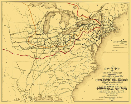 Picture of ATLANTIC SEABOARD TRADE ROUTES - ALPINE 1853