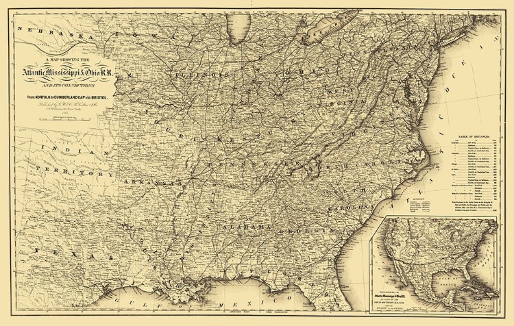 Picture of ATLANTIC, MISSISSIPPI AND OHIO RAILROAD 1867