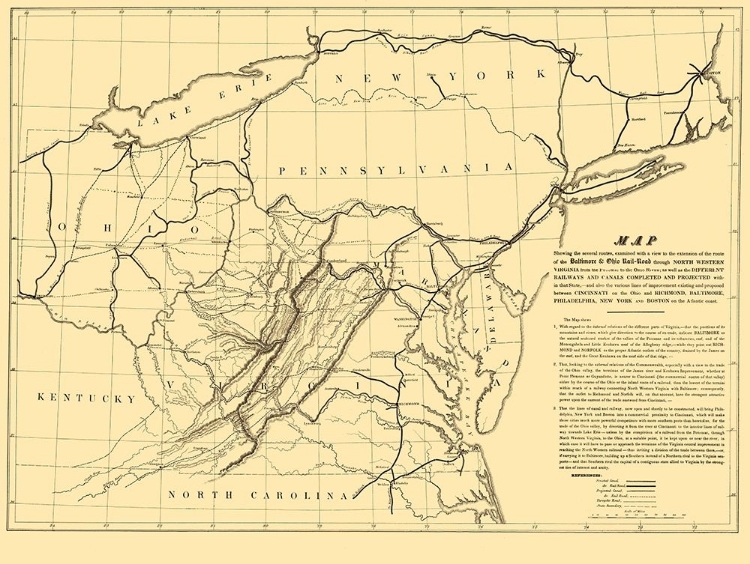 Picture of BALTIMORE AND OHIO RAILROAD - COLTON 1840