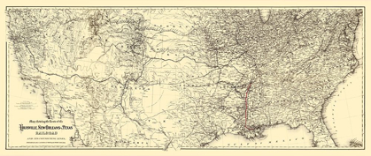 Picture of LOUISVILLE, NEW ORLEANS AND TEXAS RAILROAD 1883
