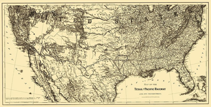 Picture of TEXAS AND PACIFIC RAILWAY - COLTON 1876