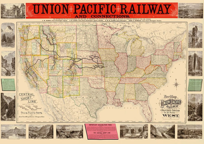 Picture of UNION PACIFIC RAILWAY - RAND MCNALLY 1883