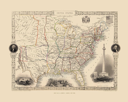 Picture of UNITED STATES - TALLIS 1851