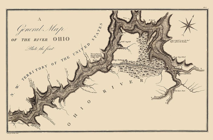 Picture of OHIO RIVER - COLLOT 1796