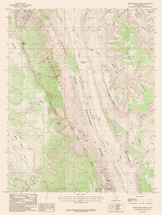 Picture of BITTER CREEK DIVIDE UTAH QUAD - USGS 1987