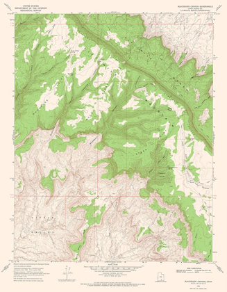 Picture of BLACKBURN CANYON UTAH QUAD - USGS 1968