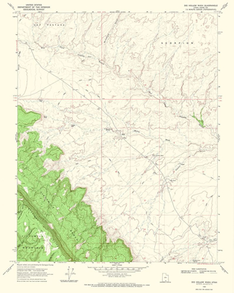 Picture of BIG HOLLOW WASH UTAH QUAD - USGS 1968
