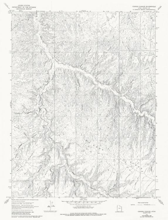 Picture of COOPER CANYON UTAH QUAD - USGS 1966
