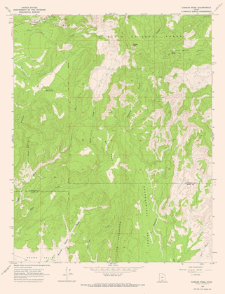 Picture of CANAAN PEAK UTAH QUAD - USGS 1964