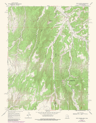Picture of DAVIS CANYON UTAH QUAD - USGS 1966