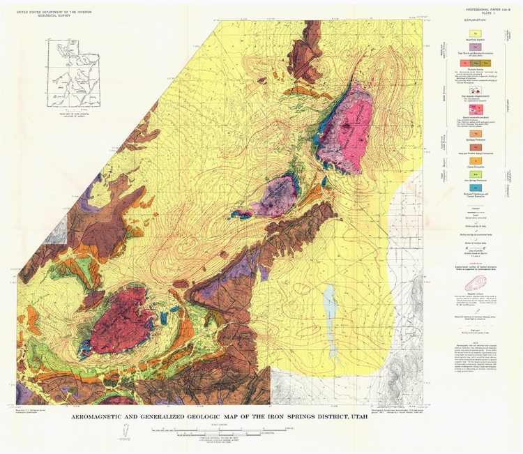 Picture of IRON SPRINGS DISTRICT UTAH - USGS 1944