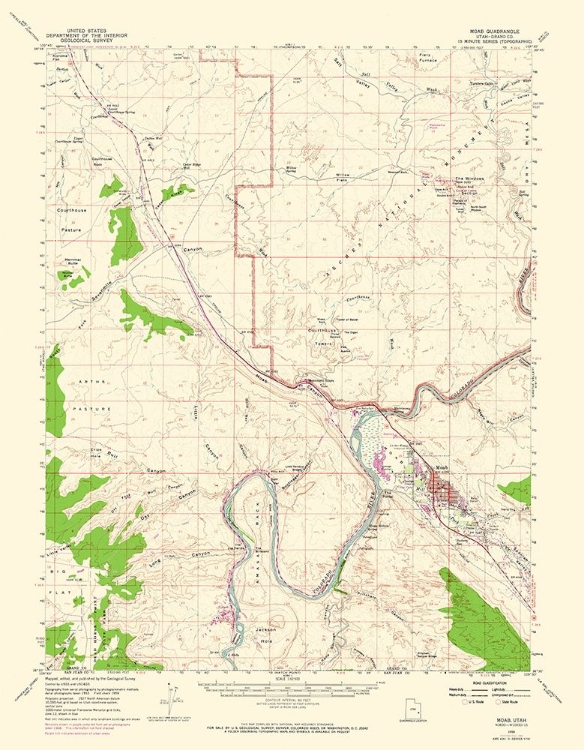 Picture of MOAB UTAH QUAD - USGS 1959