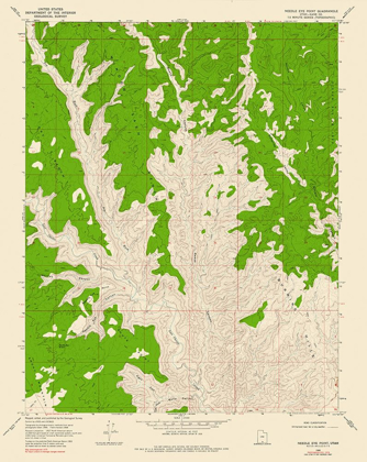 Picture of NEEDLE EYE POINT UTAH QUAD - USGS 1968