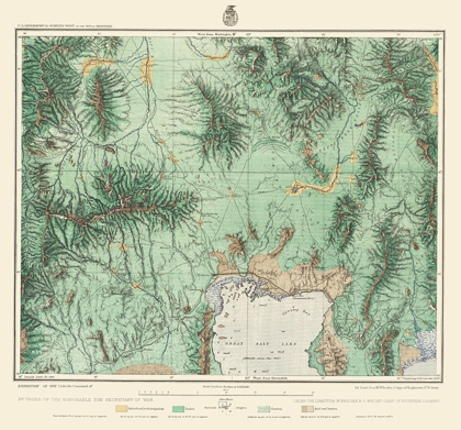 Picture of UTAH NORTH WEST, IDAHO SOUTH EAST - US ARMY 1877