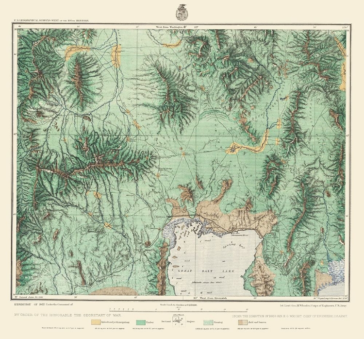 Picture of UTAH NORTH WEST, IDAHO SOUTH EAST - US ARMY 1877