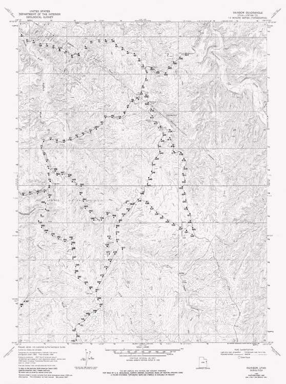 Picture of RAINBOW UTAH QUAD - USGS 1968