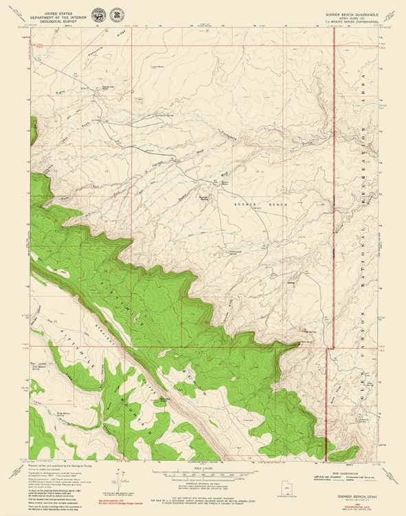 Picture of SOONER BENCH UTAH QUAD - USGS 1954