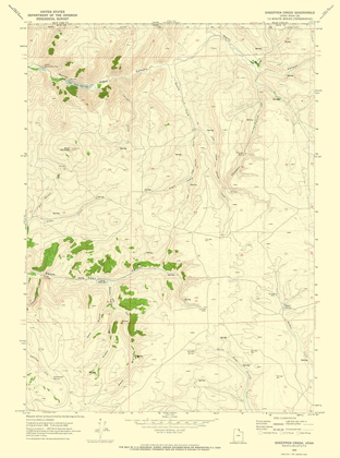 Picture of SHEEPPEN CREEK UTAH QUAD - USGS 1969