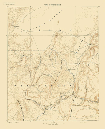 Picture of ST GEORGE UTAH SHEET - USGS 1891