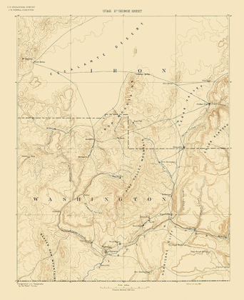 Picture of ST GEORGE UTAH SHEET - USGS 1891
