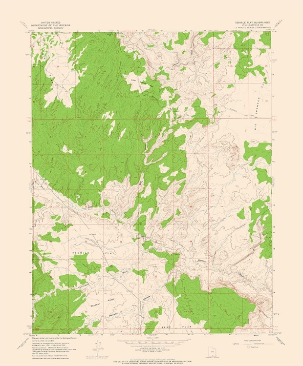 Picture of TENMILE FLAT UTAH QUAD - USGS 1964