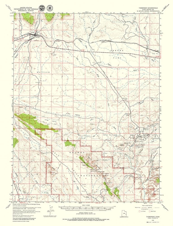 Picture of THOMPSON UTAH QUAD - USGS 1958