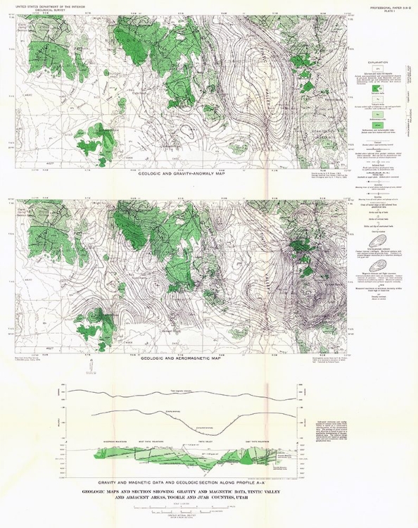 Picture of TINTIC VALLEY AEROMAGNETIC UTAH - USGS 1962