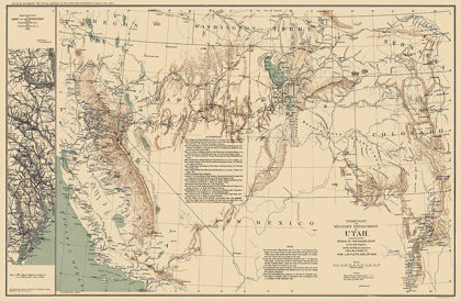 Picture of UTAH TERRITORY - US WAR DEPT 1860