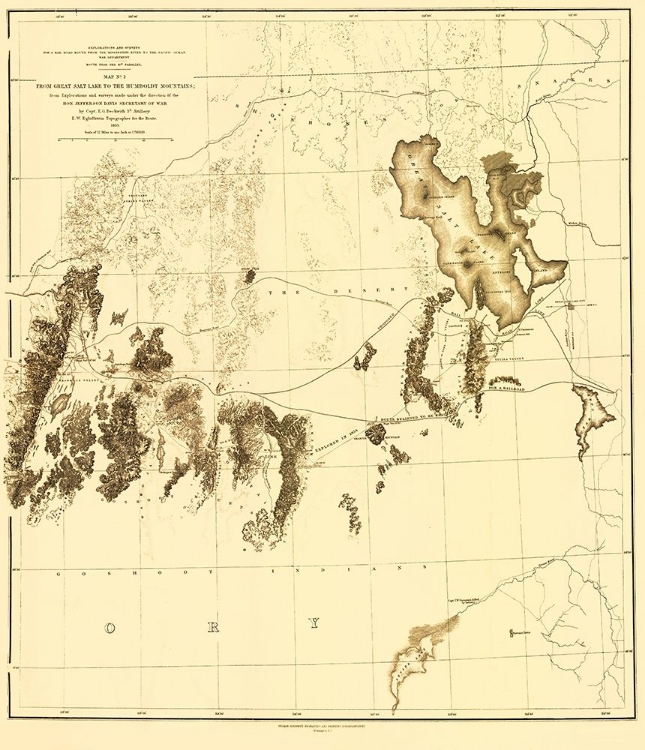Picture of UTAH RAILROAD SURVEY, MAP 2 - SIEBERT 1855