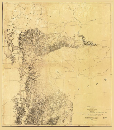 Picture of UTAH RAILROAD SURVEY, MAP 1 - SIEBERT 1855