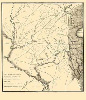 Picture of PROPOSED CANAL - BENNETTS CREEK TO SUFFOLK 1834