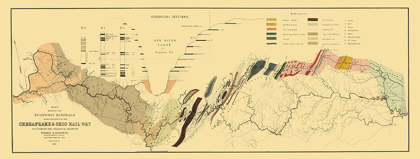Picture of CHESAPEAKE AND OHIO RAILWAY, SHOWING MINERALS 1872