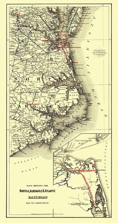 Picture of NORFOLK, ALBEMARLE, ATLANTIC RAILROAD CONNECTIONS