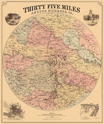 Picture of RICHMOND VIRGINIA 35 MILES AROUND - BOHN 1867