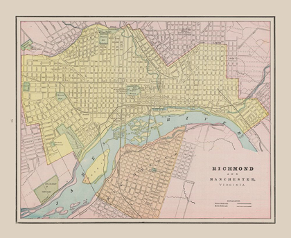 Picture of RICHMOND, MANCHESTER  VIRGINIA - CRAM 1892