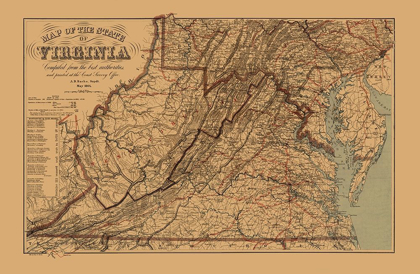 Picture of VIRGINIA, WEST VIRGINIA - KREBS 1864