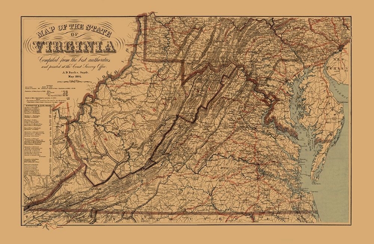 Picture of VIRGINIA, WEST VIRGINIA - KREBS 1864