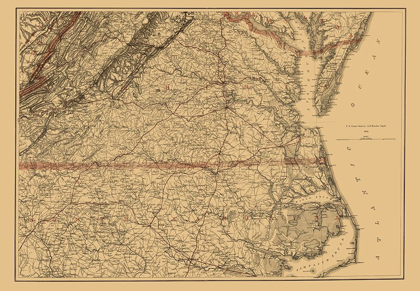 Picture of VIRGINIA SOUTHERN AND NORTHERN NORTH CAROLINA 1865