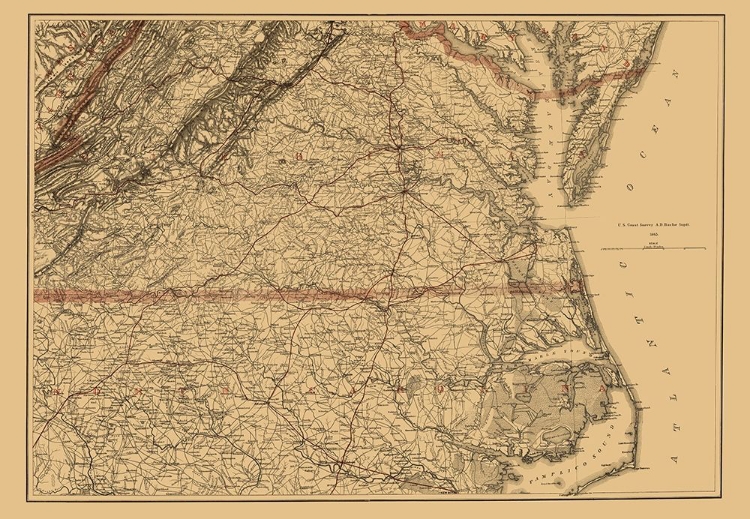 Picture of VIRGINIA SOUTHERN AND NORTHERN NORTH CAROLINA 1865