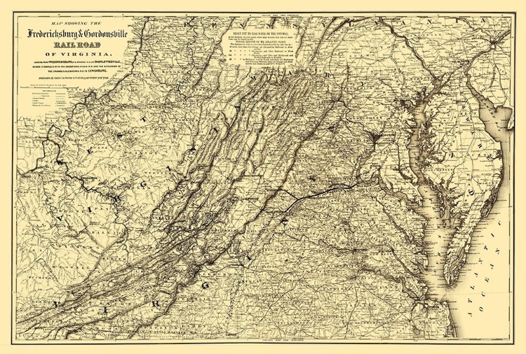 Picture of FREDERICKSBURG AND GORDONSVILLE VIRGINIA 1869