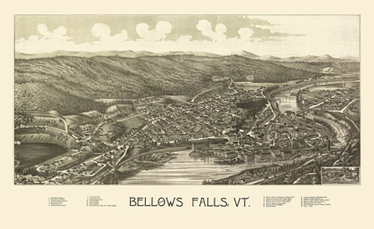 Picture of BELLOWS FALLS VERMONT - BURLEIGH 1886