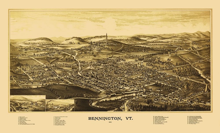 Picture of BENNINGTON VERMONT - BURLEIGH 1887