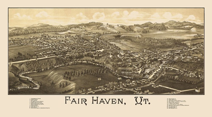 Picture of FAIR HAVEN VERMONT - BURLEIGH 1886