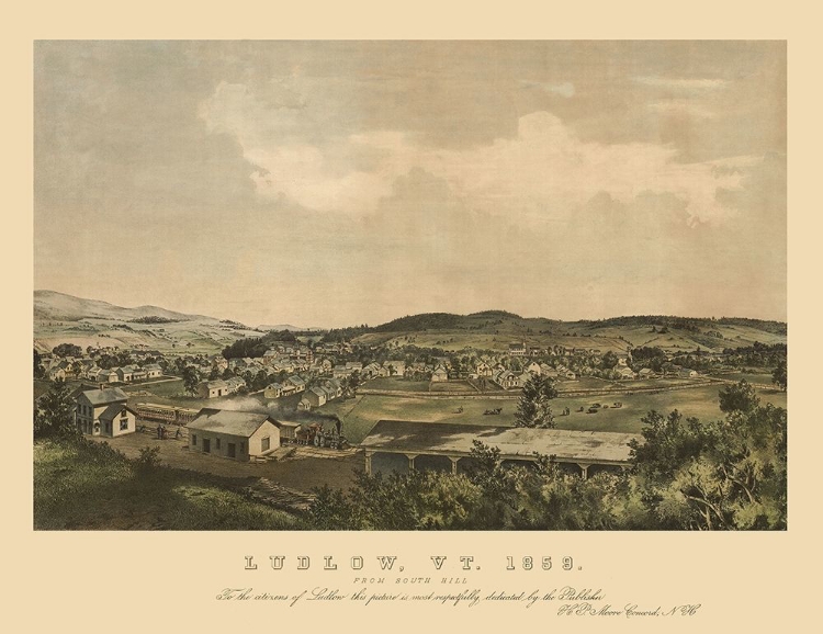 Picture of LUDLOW VERMONT - MOORE 1859