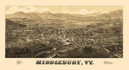 Picture of MIDDLEBURY VERMONT - BURLEIGH 1886
