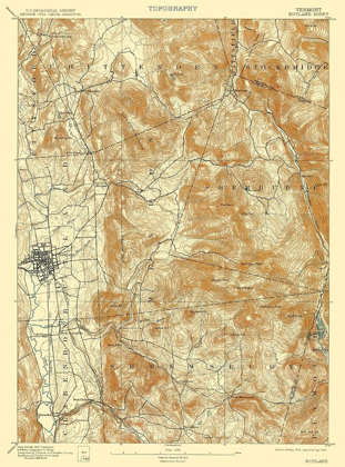 Picture of RUTLAND VERMONT QUAD - USGS 1893