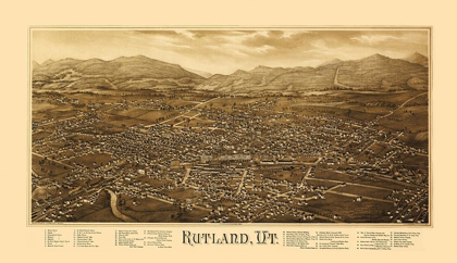 Picture of RUTLAND VERMONT - BURLEIGH 1885