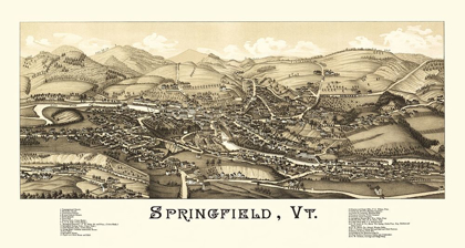 Picture of SPRINGFIELD VERMONT - BURLEIGH 1886